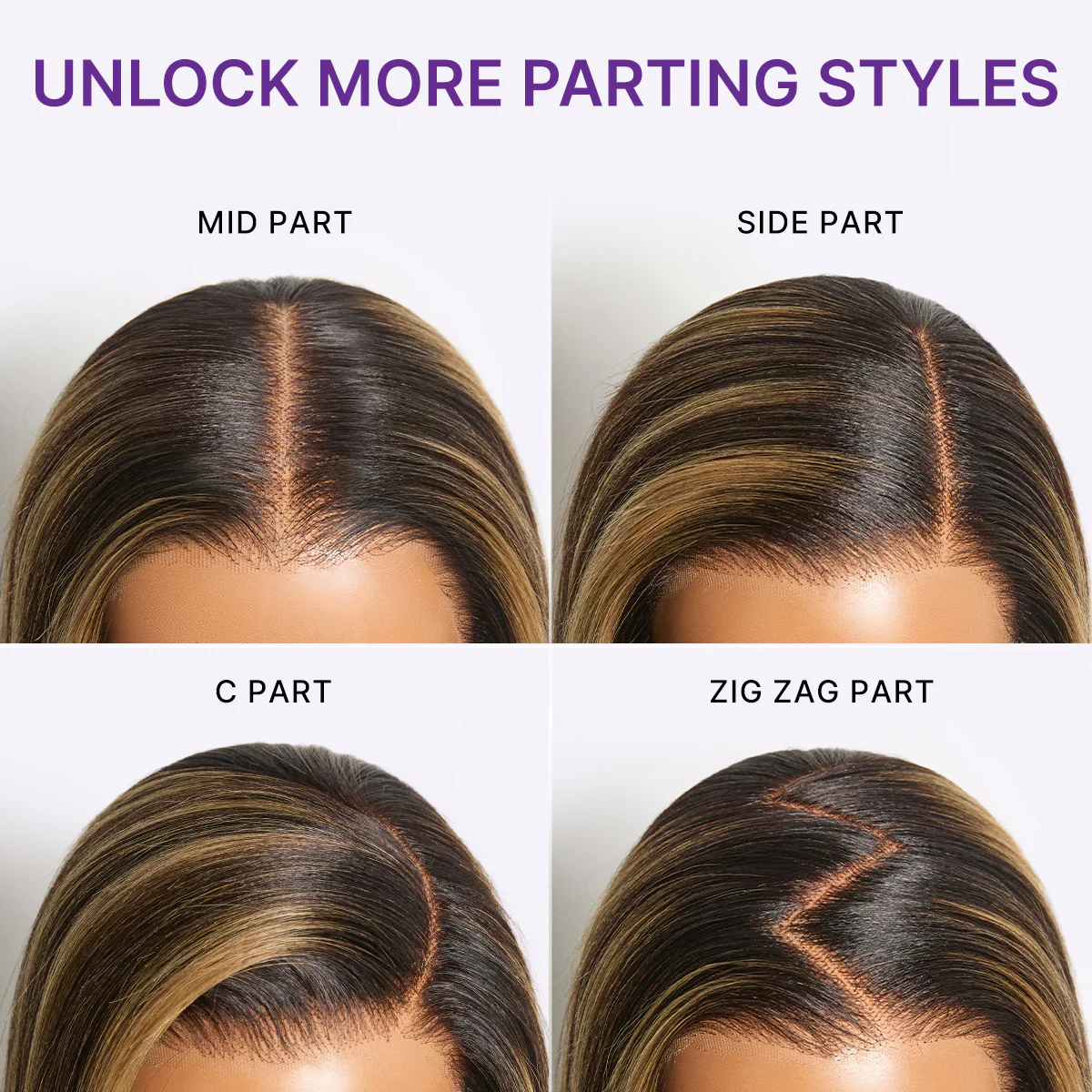 Luvme All-Day Comfort Wig 180% Density Blonde Highlight Butterfly Cut Layered Light Yaki Straight Glueless 7x6 Closure HD Lace Wig Pre-Cut Lace - Image 11
