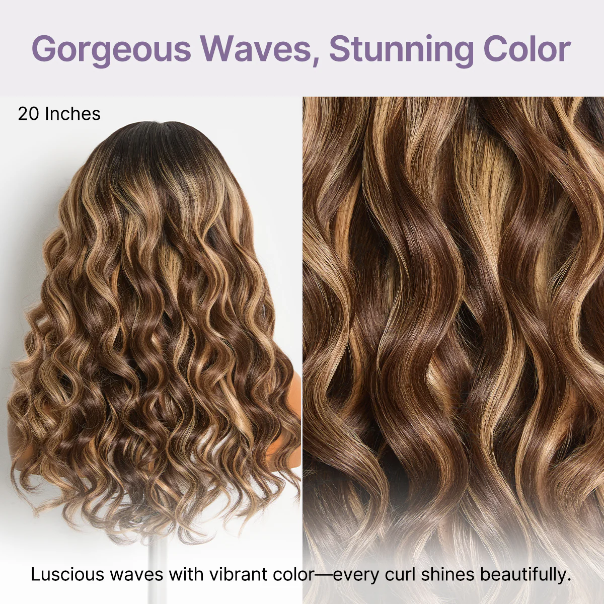 Luvme All-Day Comfort Wig 180% Density PartingMax Glueless 7x6 Closure HD Lace Blonde Highlight Loose Wave Wig Pre-Cut Lace - Image 3