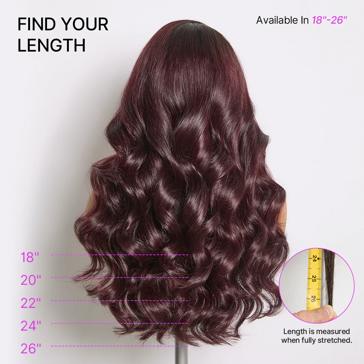 Luvme All-Day Comfort Wig 180% Density Rich Dark Plum Loose Body Wave PartingMax Glueless 7x6 Closure HD Lace Wig Pre-Cut Lace - Image 11