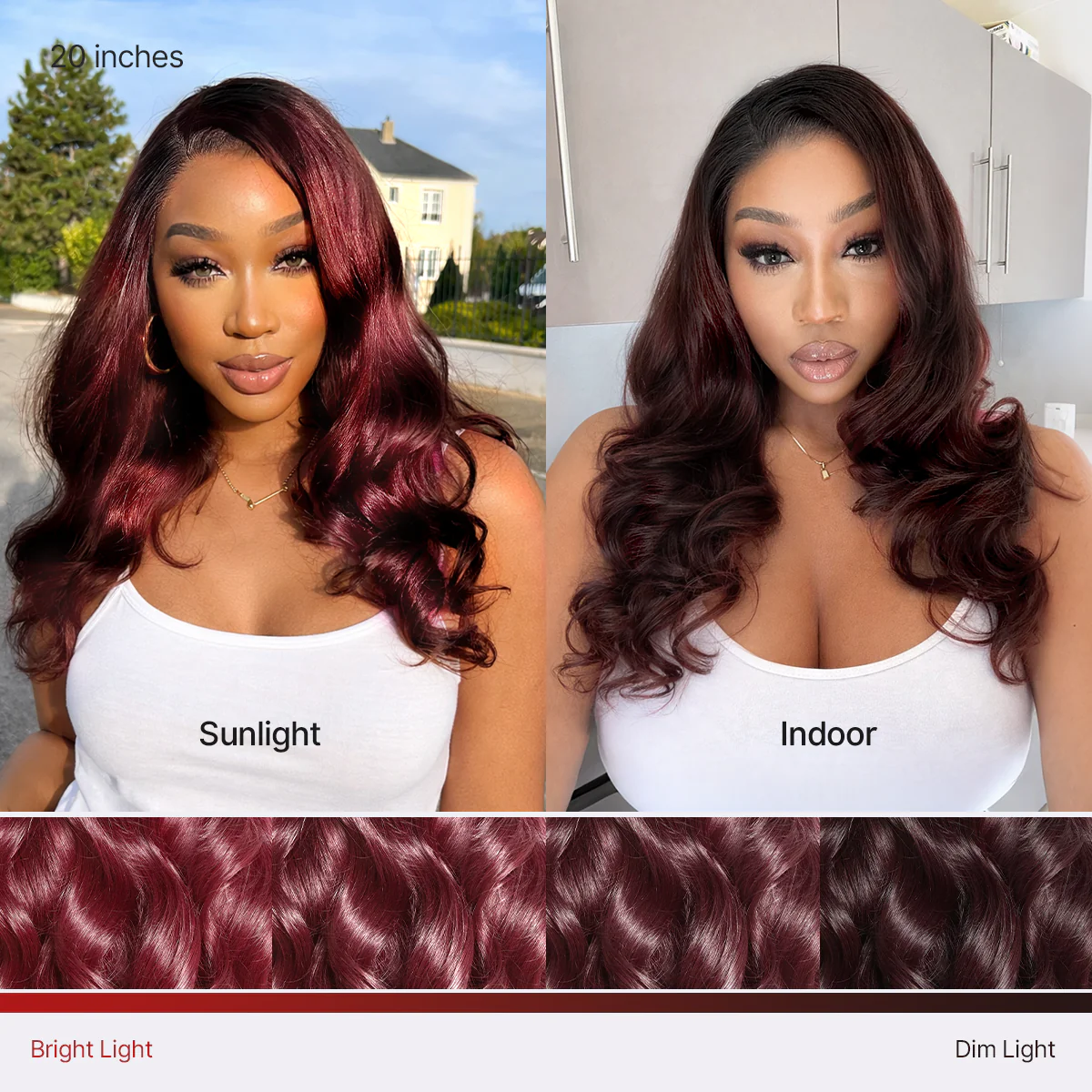 Luvme All-Day Comfort Wig 180% Density Rich Dark Plum Loose Body Wave PartingMax Glueless 7x6 Closure HD Lace Wig Pre-Cut Lace - Image 6