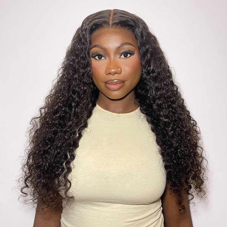 Luvme All-Day Comfort Wig 180% Density Soft & Full Water Wave Glueless 7x6 Closure HD Lace Human Hair Wig Pre-Cut Lace - Image 2