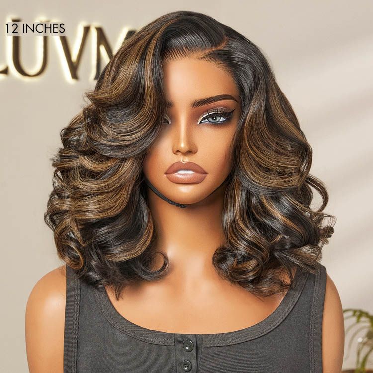 Luvme All-Day Comfort™ Wig 200% Density Brown Highlight Loose Body Wave Glueless Minimalist HD Lace Wig Pre-Cut Lace - Image 8