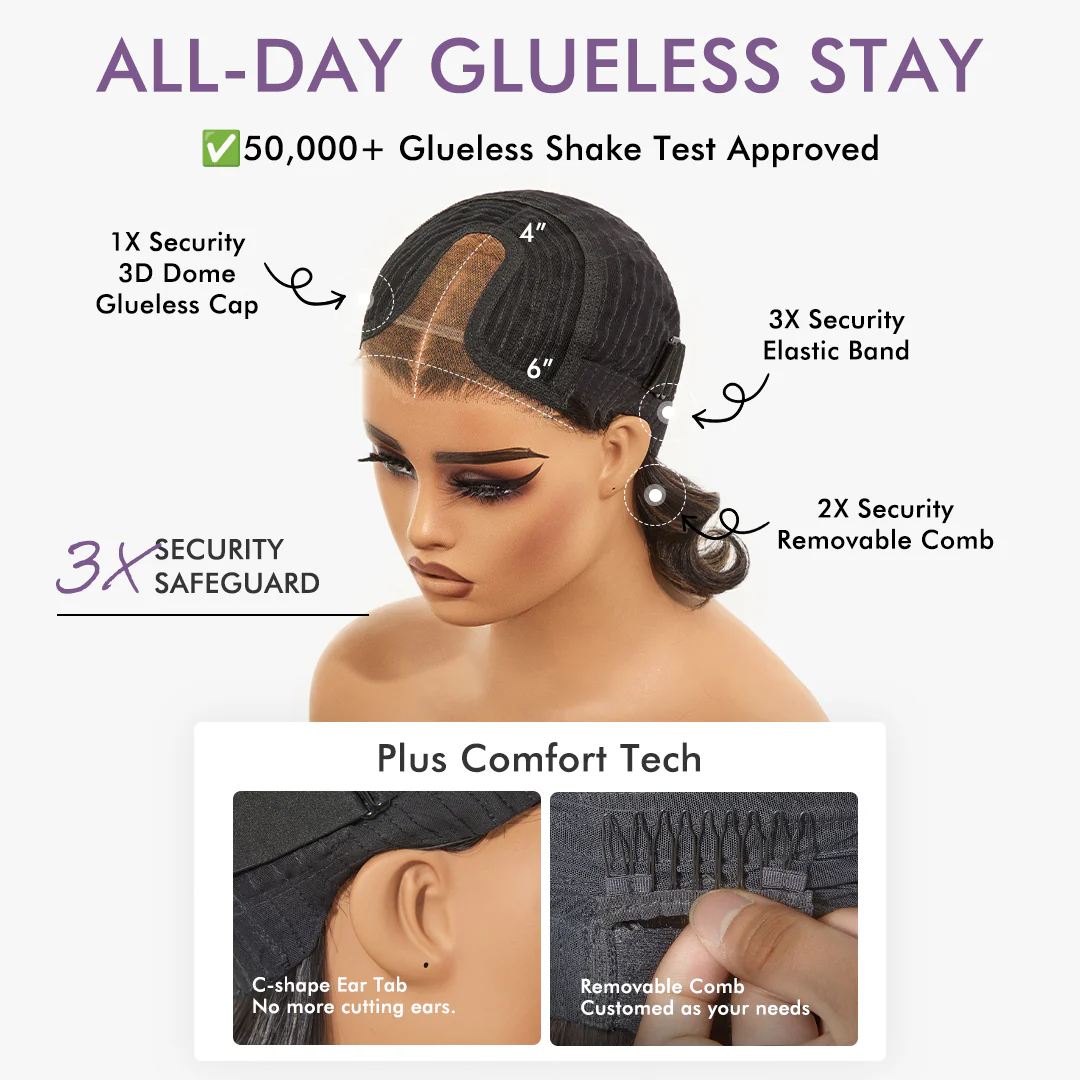 Luvme All-Day Comfortâ„¢ Wig Blonde Highlight Loose Wave Glueless Minimalist HD Lace T Part Wig Pre-Cut Lace - Image 7