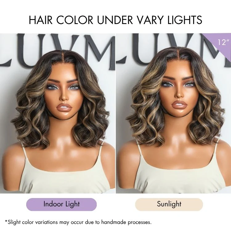 Luvme All-Day Comfortâ„¢ Wig Blonde Highlight Loose Wave Glueless Minimalist HD Lace T Part Wig Pre-Cut Lace - Image 8