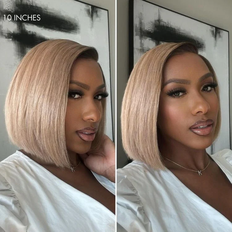 Luvme All-Day Comfort™ Wig Blunt Cut Bob Glueless Minimalist HD Lace Short Human Hair Wig Pre-Cut Lace - Image 10