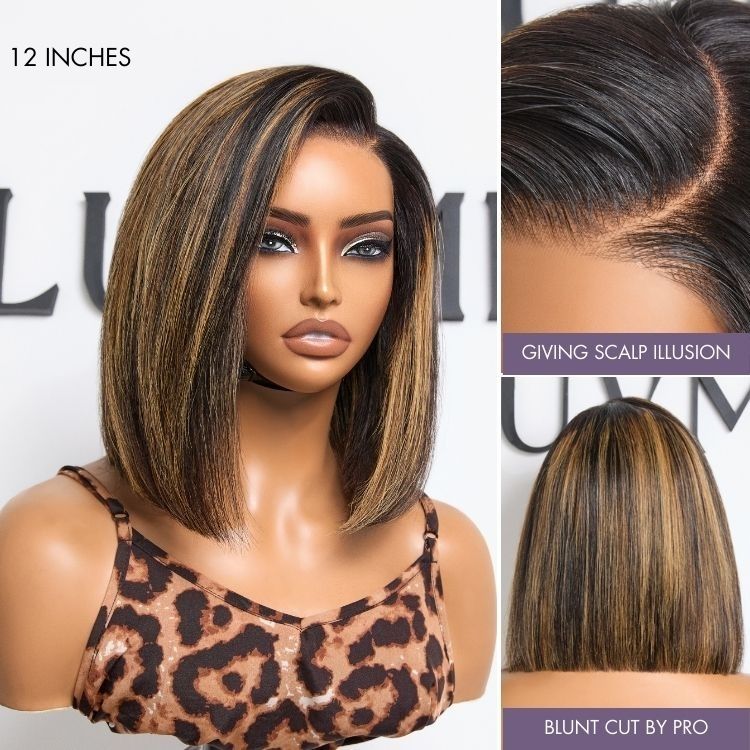 Luvme All-Day Comfort™ Wig Blunt Cut Bob Glueless Minimalist HD Lace Short Human Hair Wig Pre-Cut Lace - Image 12