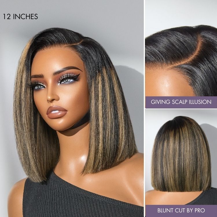 Luvme All-Day Comfort™ Wig Blunt Cut Bob Glueless Minimalist HD Lace Short Human Hair Wig Pre-Cut Lace - Image 14