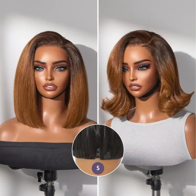 Luvme All-Day Comfort™ Wig Blunt Cut Bob Glueless Minimalist HD Lace Short Human Hair Wig Pre-Cut Lace - Image 16