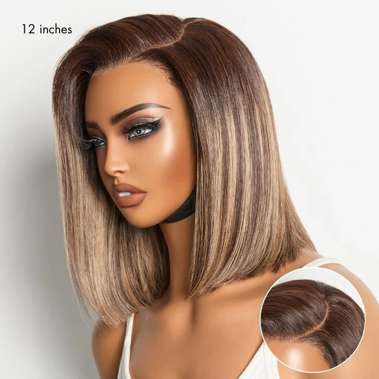 Luvme All-Day Comfort™ Wig Blunt Cut Bob Glueless Minimalist HD Lace Short Human Hair Wig Pre-Cut Lace - Image 19