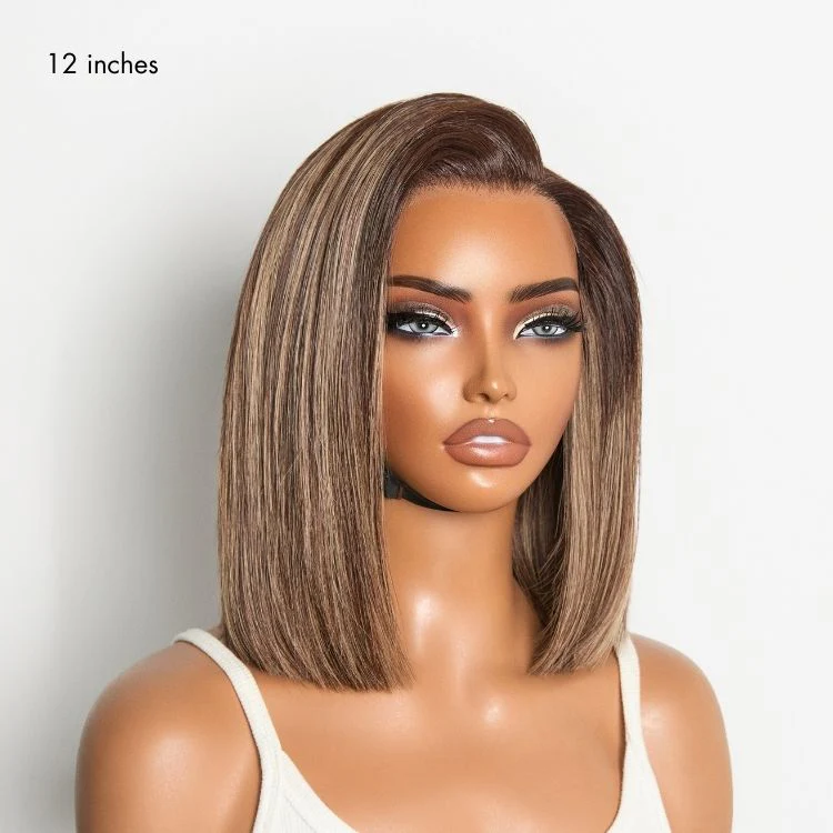 Luvme All-Day Comfort™ Wig Blunt Cut Bob Glueless Minimalist HD Lace Short Human Hair Wig Pre-Cut Lace - Image 20