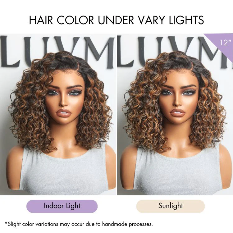 Luvme All-Day Comfort™ Wig Deep Wave Glueless Minimalist HD Lace Human Hair Curly Wig Pre-Cut Lace - Image 12