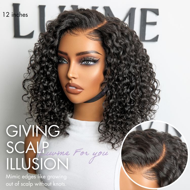Luvme All-Day Comfort™ Wig Deep Wave Glueless Minimalist HD Lace Human Hair Curly Wig Pre-Cut Lace - Image 6