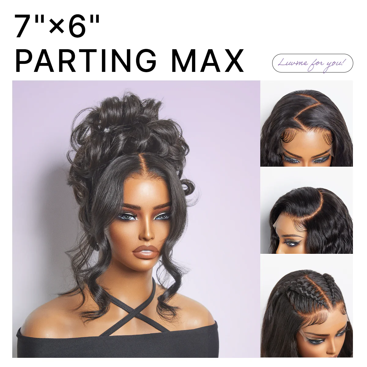 Luvme All-Day Comfort™ Wig PartingMax Glueless 7x6 Closure HD Lace Loose Body Wave Long Wig Pre-Cut Lace - Image 12