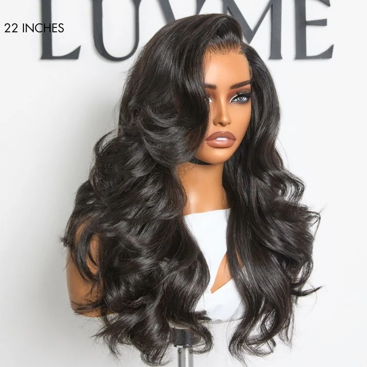 Luvme All-Day Comfort™ Wig 180% Density Butterfly Cut Layered Loose Body Wave Glueless 7x6 Closure HD Lace Human Hair Wig Pre-Cut Lace - Image 6