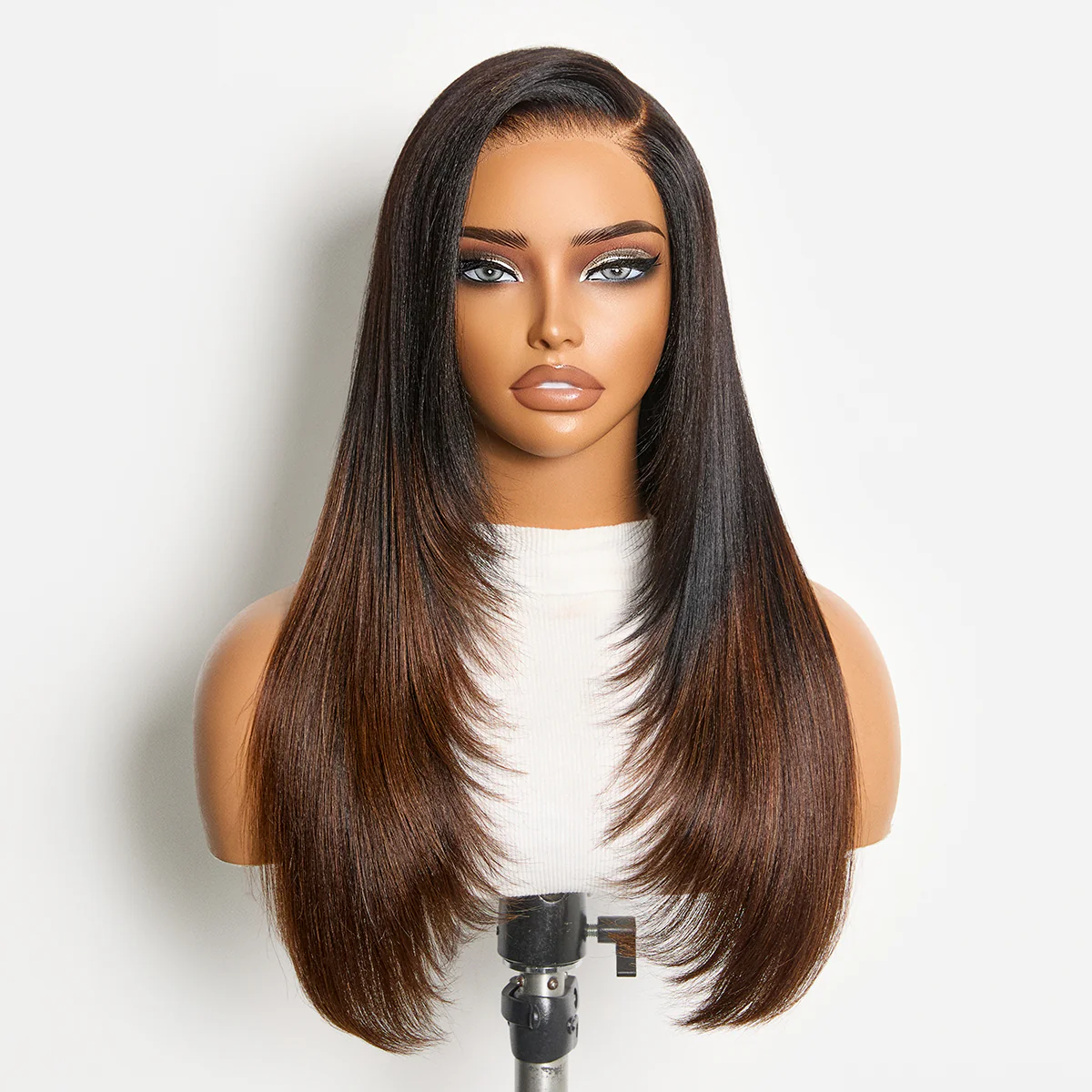 Luvme All-Day Comfort™ Wig 180% Density Butterfly Cut Layered Light Yaki Straight Glueless 7x6 Closure HD Lace Human Hair Wig Pre-Cut Lace - Image 6
