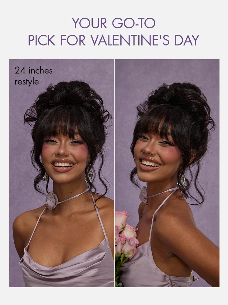 Luvme All-Day Comfort™ Wig 180% Density Loose Body Wave Glueless 7x6 Closure HD Lace Human Hair Wig with Bangs Pre-Cut Lace - Image 17