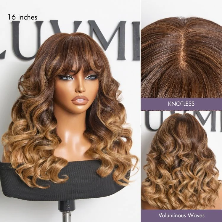 Luvme All-Day Comfort™ Wig 180% Density Loose Body Wave Glueless 7x6 Closure HD Lace Human Hair Wig with Bangs Pre-Cut Lace - Image 20