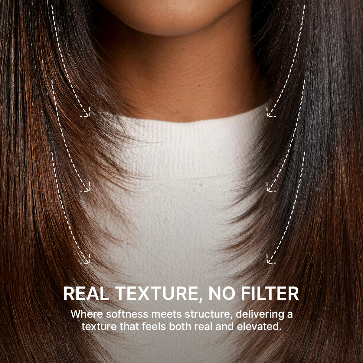 Luvme All-Day Comfort™ Wig 180% Density Ombre Brown Butterfly Cut Layered Light Yaki Straight Glueless 7x6 Closure HD Lace Human Hair Wig Pre-Cut Lace - Image 5