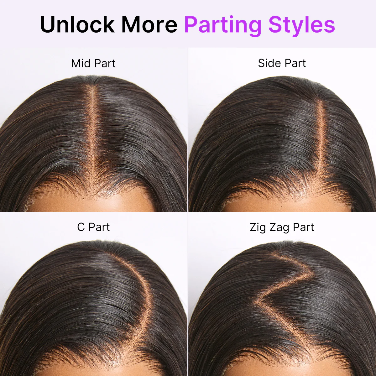 Luvme All-Day Comfort™ Wig Ombre Brown Silky Blunt Cut Bob Glueless 7x6 Closure HD Lace Wig Pre-Cut Lace - Image 8