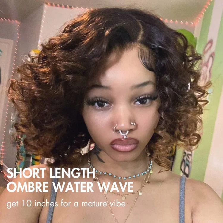 Luvme Hair PartingMax Glueless Wig Ombre Copper Brown Water Wave 7x6 Closure HD Lace Wig - US Only - Image 4