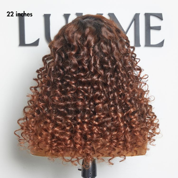Luvme Hair PartingMax Glueless Wig Ombre Copper Brown Water Wave 7x6 Closure HD Lace Wig - US Only - Image 7