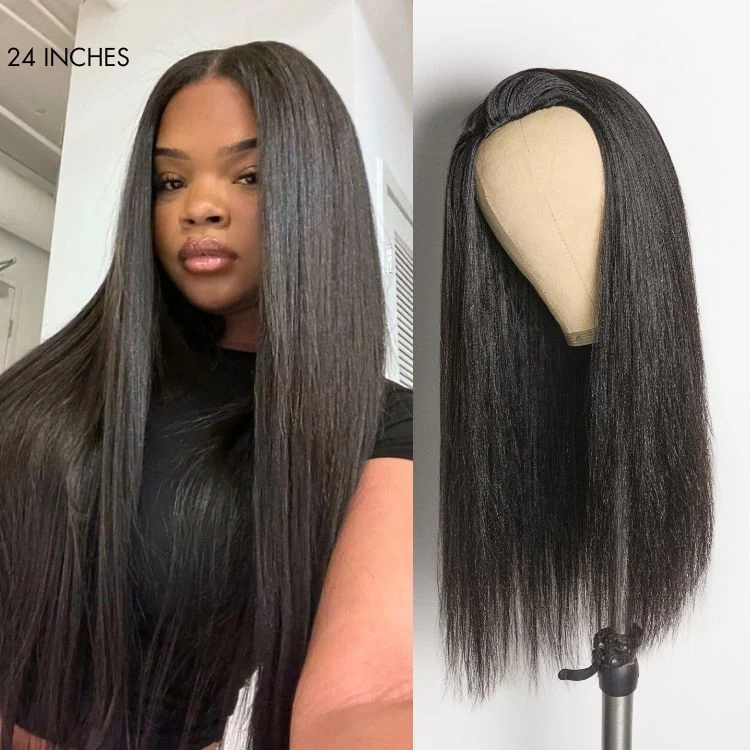 Luvme Too Easy Textureâ„¢ 3-In-1 Half Wig 180% Density Kinky Curly / Yaki Straight Glueless Flexi-Fit Drawstring Wig - Image 12