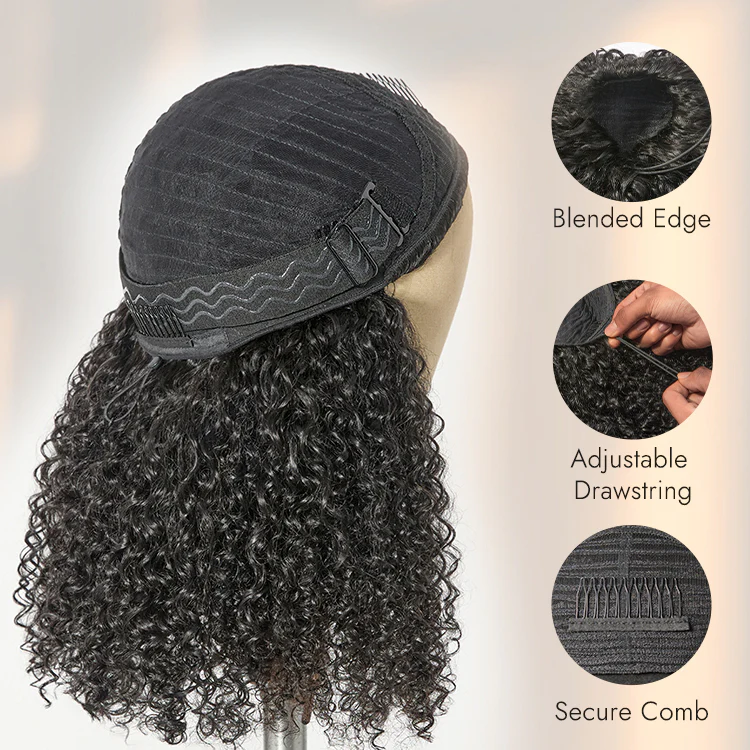 Luvme Too Easy Textureâ„¢ 3-In-1 Half Wig 180% Density Kinky Curly / Yaki Straight Glueless Flexi-Fit Drawstring Wig - Image 15
