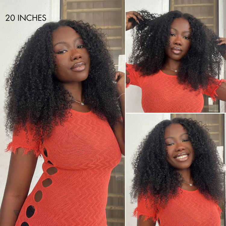 Luvme Too Easy Texture™ Wig 180% Density  Kinky Curly / Yaki Straight Glueless V Part Flexi-Fit Drawstring Wig - Image 3