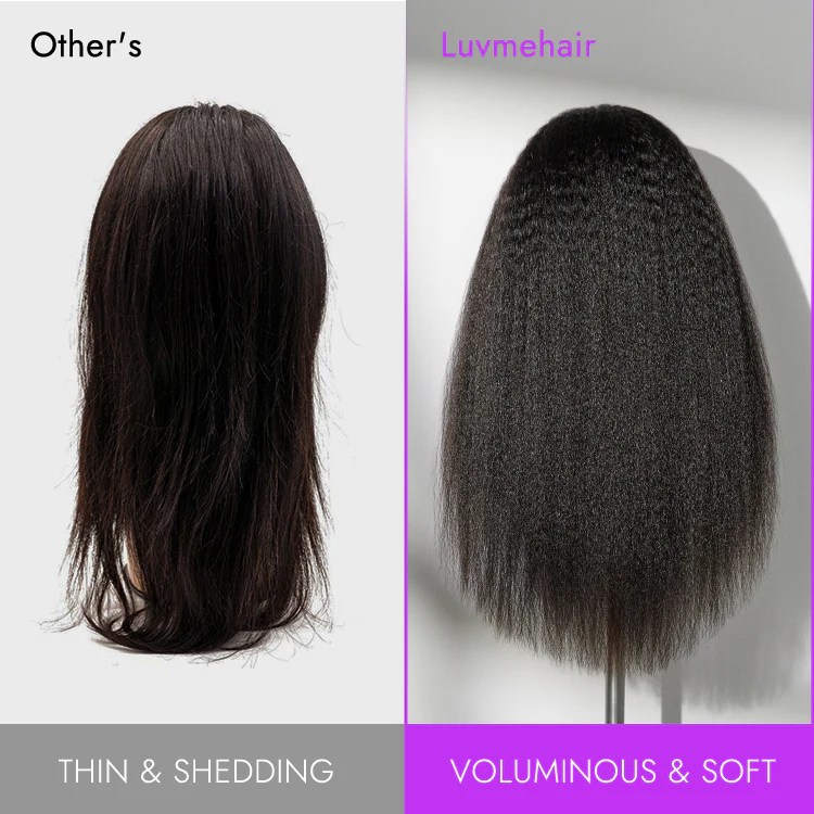 Luvme Too Easy Texture™ Wig 180% Density Kinky Straight Flexi-Fit Drawstring Glueless Headband Wig (Get Free Trendy Headbands) - Image 12
