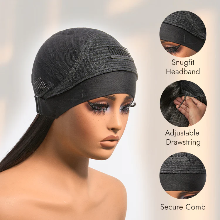 Luvme Too Easy Texture™ Wig 180% Density Yaki Straight Glueless Headband Wig Flexi-Fit Drawstring (Get Free Trendy Headbands) - Image 7