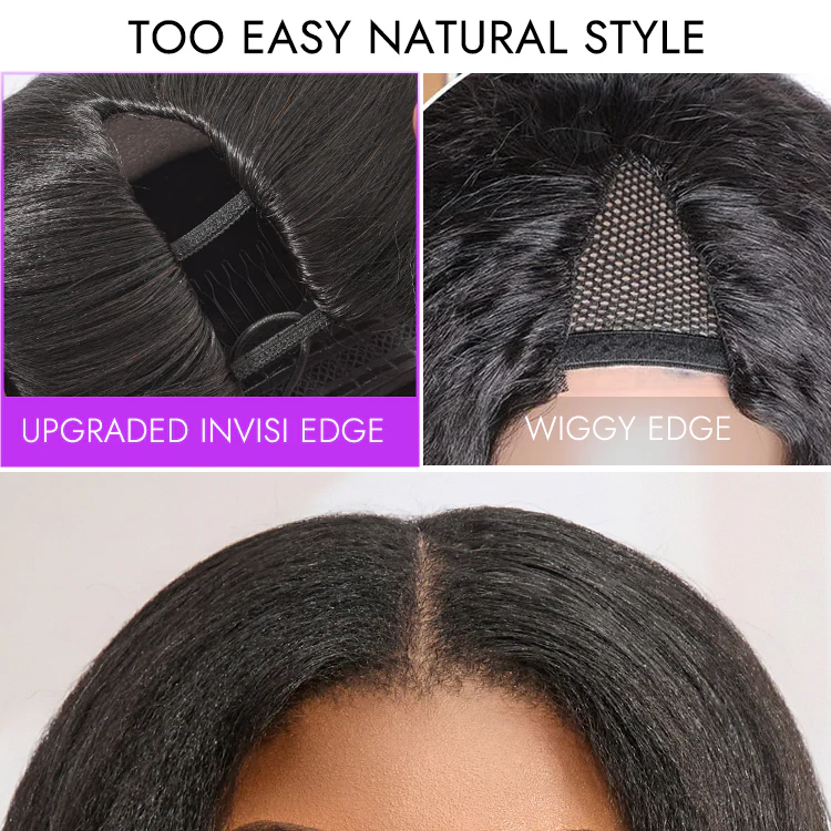Luvme Too Easy Texture™ 180% Density Yaki Straight Glueless V Part Flexi-Fit Drawstring Wig Beginner Friendly - Image 3