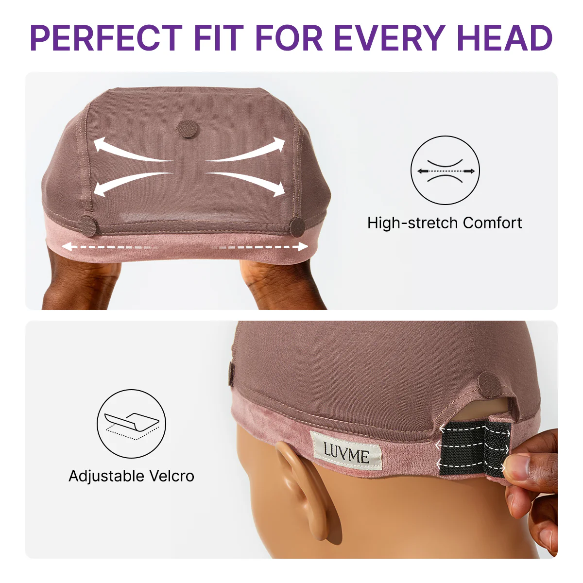 LUVME Wig Cap 2.0 – Adjustable, Skin-Friendly, Easy-Fit Velcro Design - Image 3