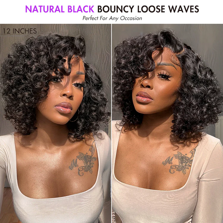 Luvme Hair Mature Bouncy Curl Left C Part Glueless Minimalist HD Lace Wig Pre-Cut Lace - Image 17