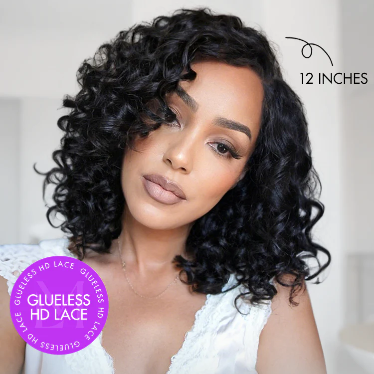 Luvme Hair Mature Bouncy Curl Left C Part Glueless Minimalist HD Lace Wig Pre-Cut Lace - Image 4