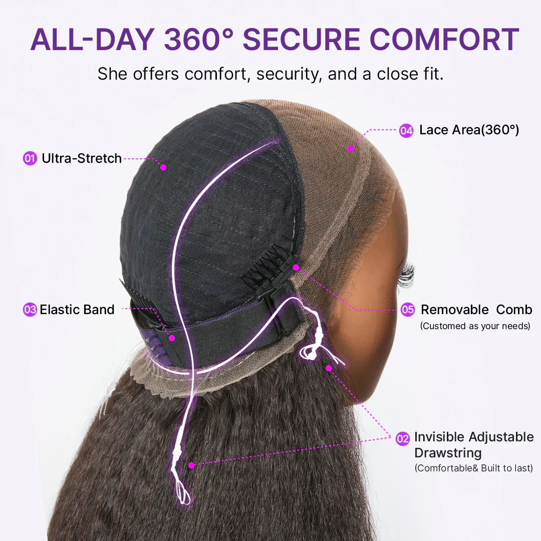 MyOwn-Fit™ 360 HD Lace Body Wave Wig Flexi-Fit Invisi Wig Pre-Cut Lace Natural Hairline - Image 11