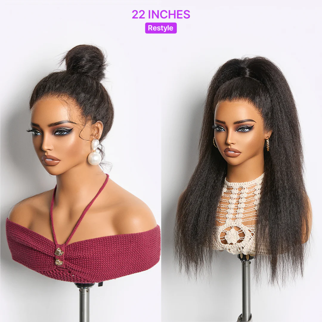 MyOwn-Fit™ 360 HD Lace Kinky Straight Wig Flexi-Fit Invisi Drawstring Cap & Pre-Cut Lace - Image 4