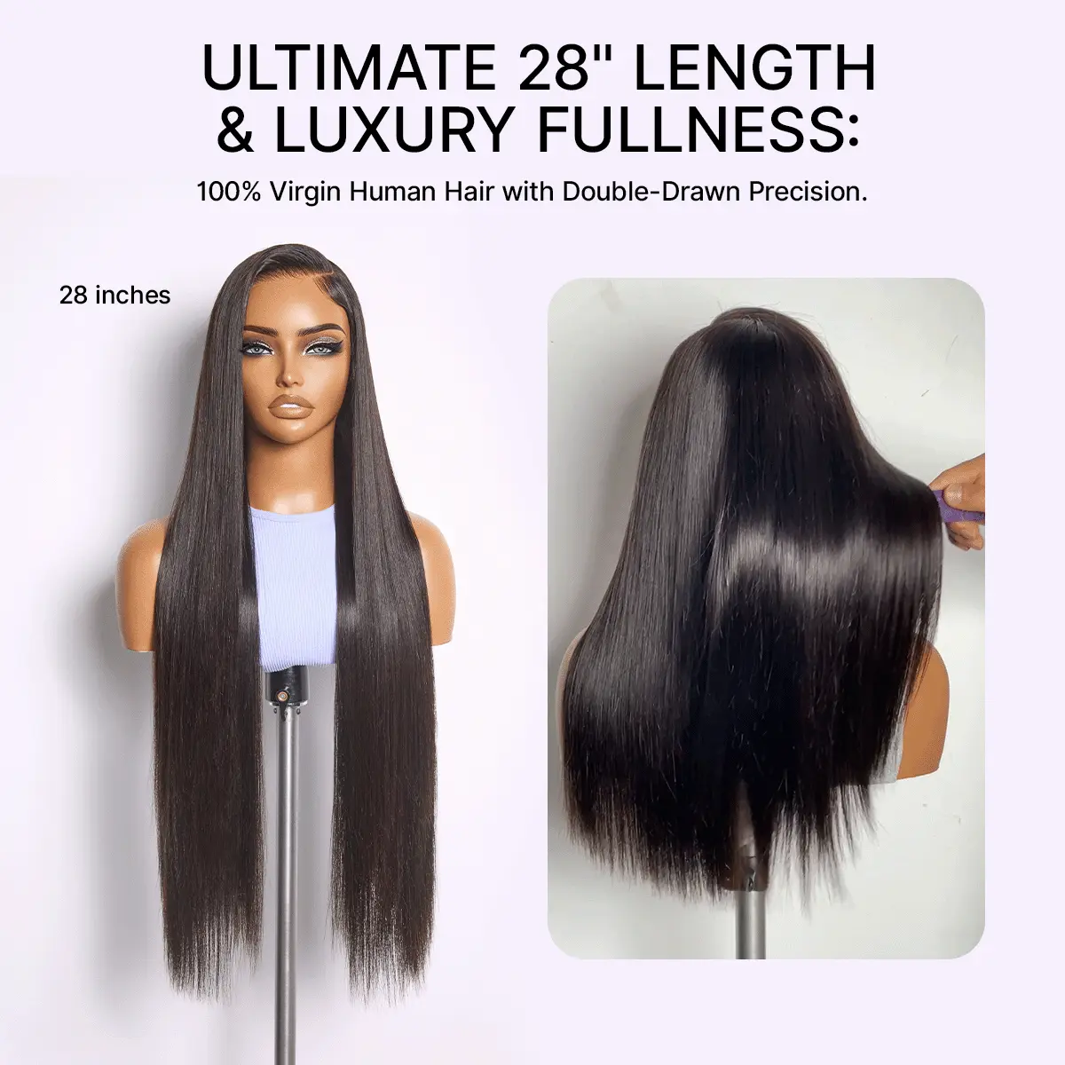 MyOwn-Fit™ PartingMax Glueless Personalized Comfort Wig 250% Density Bone Straight with Baby Hair 7x6 Closure HD Lace Wig Pre Cut & Plucked & Bleached Ready to Go - Image 11