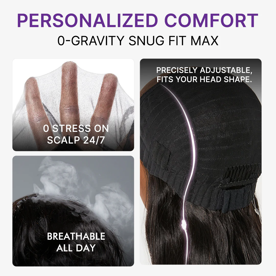 MyOwn-Fit™ PartingMax Glueless Wig 180% Density Light Yaki Body Wave 7x6 Closure HD Lace Wig Flexi-Fit Invisi Drawstring Cap & Pre-Cut Lace - Image 6