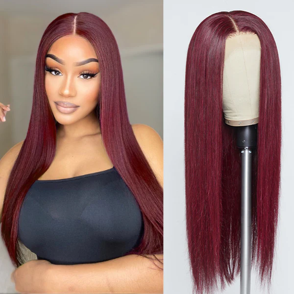Mystery Mulberry Silky Straight 4x4 Closure Lace Glueless Wig - Image 2