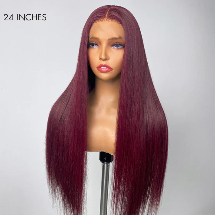 Mystery Mulberry Silky Straight 4x4 Closure Lace Glueless Wig - Image 3