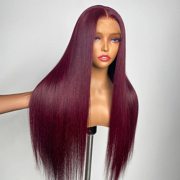 Mystery Mulberry Silky Straight 4x4 Closure Lace Glueless Wig - Image 4