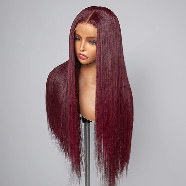 Mystery Mulberry Silky Straight 4x4 Closure Lace Glueless Wig - Image 5