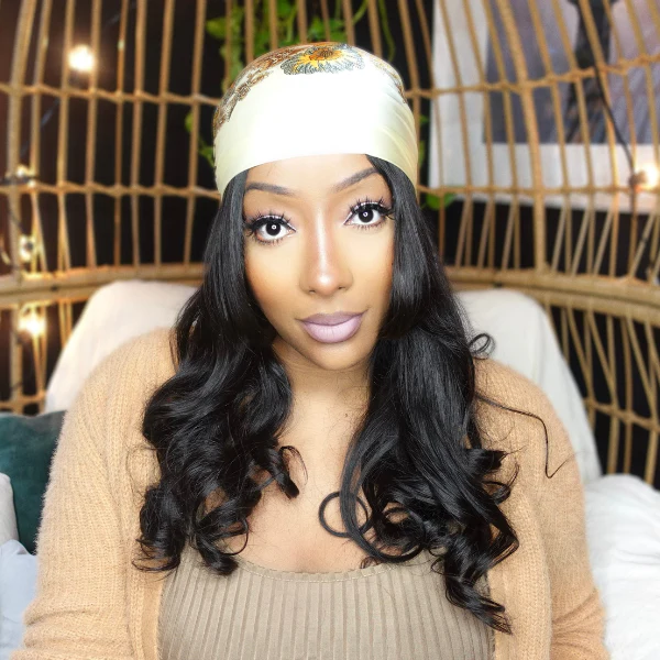 Natural Black Loose Wave Minimalist HD Lace Glueless Long Wig with Bangs - US Only - Image 2