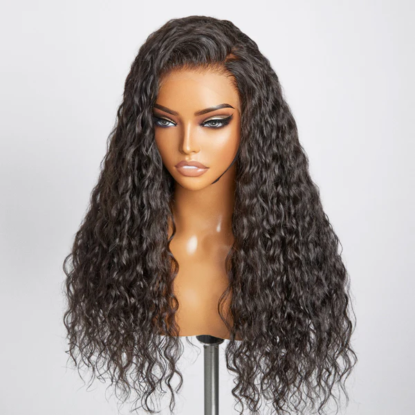 Limited Restock | Natural Black Water Wave 13x4 HD Lace Front Free Part Glueless Wig 100% Human Hair - US Only - Image 3