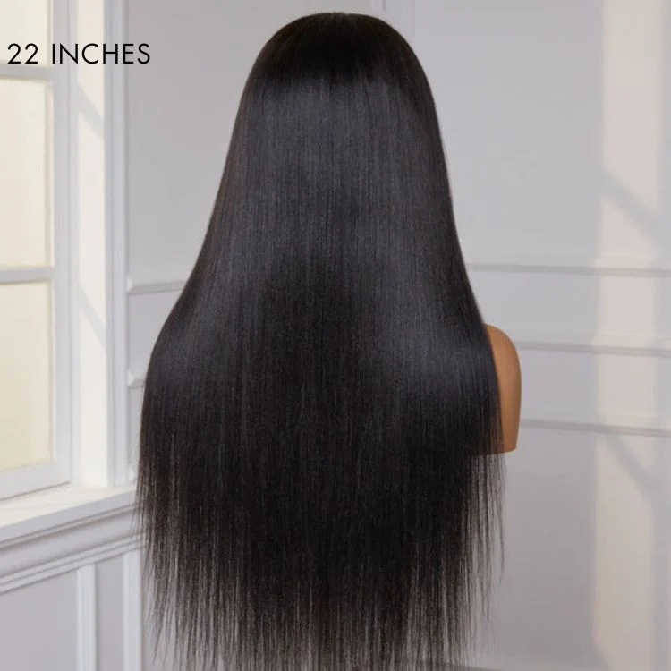 Natural Hairline Yaki Straight Glueless 13x4 Frontal HD Lace Long Wig 100% Human Hair - US Only - Image 10
