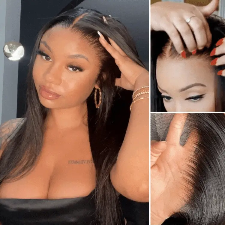 NatureMAX™ Silky Straight Glueless Ear-to-ear 13x4 HD Lace Front Wig Pre-Cut Lace - Image 13