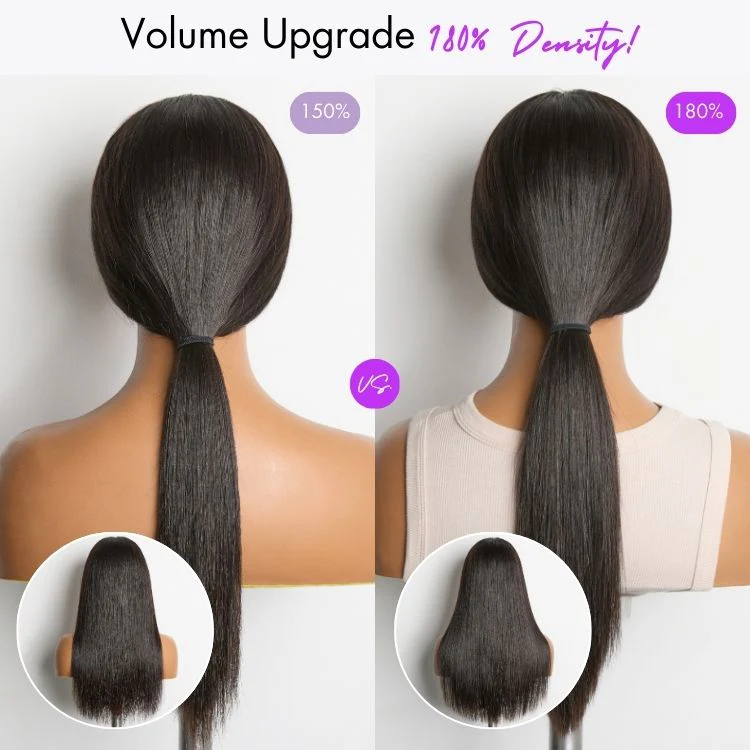 NatureMAX™ Silky Straight Glueless Ear-to-ear 13x4 HD Lace Front Wig Pre-Cut Lace - Image 8