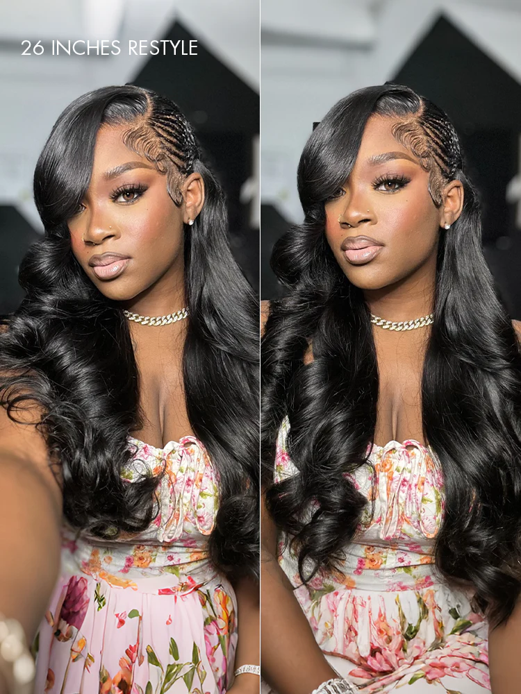 NatureMAX™ 200% / 250% Density Loose Wave Glueless 13x6 HD Lace Front Wig Human Hair Pre-Cut Lace Flexi-Fit Drawstring Cap - Image 5