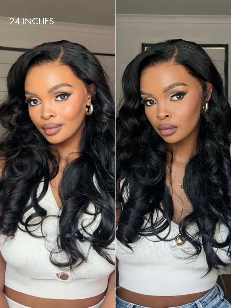 NatureMAX™ 200% / 250% Density Loose Wave Glueless 13x6 HD Lace Front Wig Human Hair Pre-Cut Lace Flexi-Fit Drawstring Cap - Image 6