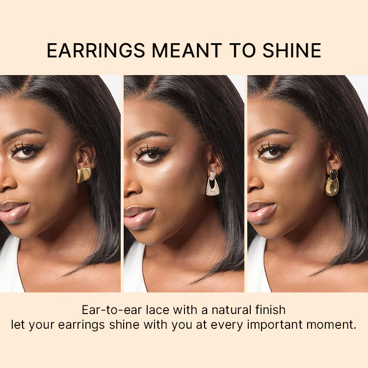 NatureMAX™ 200% Density Ombre Brown / Natural Black Loose Wave Glueless 13x6 / 13x4 HD Lace Front Wig Human Hair Pre-Cut Lace Flexi-Fit Drawstring Cap - Image 6
